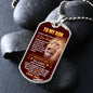 LION DOG TAG NECKLACE | TO MY SON | GIFT FOR SON