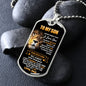 LION DOG TAG NECKLACE | TO MY SON | GIFT FOR SON