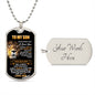 LION DOG TAG NECKLACE | TO MY SON | GIFT FOR SON