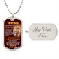 LION DOG TAG NECKLACE | TO MY SON | GIFT FOR SON