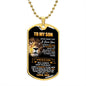 LION DOG TAG NECKLACE | TO MY SON | GIFT FOR SON