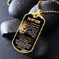 LION DOG TAG NECKLACE | TO MY SON | GIFT FOR SON