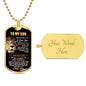 LION DOG TAG NECKLACE | TO MY SON | GIFT FOR SON