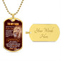 LION DOG TAG NECKLACE | TO MY SON | GIFT FOR SON
