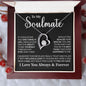 To My Soulmate Necklace, Forever Love Necklace, Valentine Gift For Her, Gift For Soulmate, Gift For Wife Girlfriend, Gift for Wife, Birthday Gift for Wife, Birthday Gift for Girlfriend