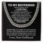 To My Boyfriend Cuban Chain Necklace, Romantic Valentines Day Gift for Boyfriend, Boyfriend Birthday Gift, Thoughtful Boyfriend Gift Ideas