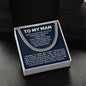 TO MY MAN CUBAN CHAIN NECKLACE, PROMISE NECKLACE FOR HIM, CHRISTMAS GIFT FOR MAN, BOYFRIEND GIFT, ROMANTIC BIRTHDAY GIFT FOR HUSBAND, ROMANTIC GIFT FOR BOYFRIEND,