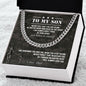 MY SON | BELIEVE IN YOURSELF | CUBAN LINK CHAIN