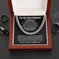 To My Boyfriend Cuban Chain Necklace, Romantic Valentines Day Gift for Boyfriend, Boyfriend Birthday Gift, Thoughtful Boyfriend Gift Ideas