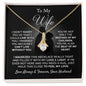 TO MY WIFE NECKLACE, ANNIVERSARY GIFT FOR WIFE, WIFE BIRTHDAY GIFT, GIFT FOR WIFE, WIFE NECKLACE, MOTHER DAY GIFT, VALENTINE'S GIFT, ALLURING BEAUTY NECKLACE