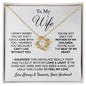 TO MY WIFE NECKLACE, ANNIVERSARY GIFT FOR WIFE, WIFE BIRTHDAY GIFT, GIFT FOR WIFE, WIFE NECKLACE, MOTHER DAY GIFT, VALENTINE'S GIFT, LOVE KNOT NECKLACE