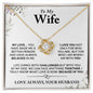 Love Knot To My Wife Necklace, Anniversary Gift For Wife, Birthday Gift For Wife, Wife Gifts For Her, Wife Jewelry, Wife Sentimental Gift, Wife Christmas Gift, Wife Valentine Gift, Wife Poem Card