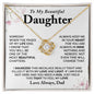 Gift for Daughter from Dad, To My Daughter Necklace, Daughter Gift from Dad, Daughter Birthday Gift, Daughter Graduation Gift, Daughter Christmas Gift