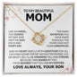 To My Beautiful Mom I'm So Blessed Necklace, Mom Gift, Mom Necklace, Mom Birthday Gift from Daughter, Mom Gift from Son, Mother's Day Gifts