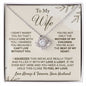 TO MY WIFE NECKLACE, ANNIVERSARY GIFT FOR WIFE, WIFE BIRTHDAY GIFT, GIFT FOR WIFE, WIFE NECKLACE, MOTHER DAY GIFT, VALENTINE'S GIFT, LOVE KNOT NECKLACE