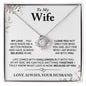 Love Knot To My Wife Necklace, Anniversary Gift For Wife, Birthday Gift For Wife, Wife Gifts For Her, Wife Jewelry, Wife Sentimental Gift, Wife Christmas Gift, Wife Valentine Gift, Wife Poem Card