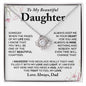 Gift for Daughter from Dad, To My Daughter Necklace, Daughter Gift from Dad, Daughter Birthday Gift, Daughter Graduation Gift, Daughter Christmas Gift
