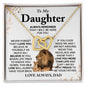 My Daughter, Gift From Dad, Daughter Gift, Daughter Necklace, InterLocking Hearts, Sentimental Gift, Daughter Birthday Gift, Daughter Valentine Gift, Daughter Christmas Gift