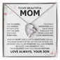 To My Beautiful Mom I'm So Blessed Necklace, Mom Gift, Mom Necklace, Mom Birthday Gift from Daughter, Mom Gift from Son, Mother's Day Gifts, Forever Love Necklace
