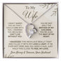 TO MY WIFE NECKLACE, ANNIVERSARY GIFT FOR WIFE, WIFE BIRTHDAY GIFT,GIFT FOR WIFE, WIFE NECKLACE, MOTHER DAY GIFT, VALENTINE'S GIFT, FOREVER LOVE NECKLACE