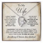 TO MY WIFE NECKLACE, ANNIVERSARY, GIFT FOR WIFE, WIFE BIRTHDAY GIFT, GIFT FOR WIFE, WIFE NECKLACE, MOTHER DAY GIFT, VALENTINE'S DAY GIFT, FOREVER LOVE NECKLACE