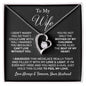 TO MY WIFE NECKLACE, ANNIVERSARY GIFT FOR MY WIFE, WIFE BIRTHDAY GIFT, GIFT FOR WIFE, WIFE NECKLACE, MOTHER DAY GIFT,VALENTINE'S DAY GIFT,FOREVER LOVE NECKLACE