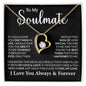 To My Soulmate Necklace, Forever Love Necklace, Valentine Gift For Her, Gift For Soulmate, Gift For Wife Girlfriend, Gift for Wife, Birthday Gift for Wife, Birthday Gift for Girlfriend