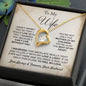 TO MY WIFE NECKLACE, ANNIVERSARY, GIFT FOR WIFE, WIFE BIRTHDAY GIFT, GIFT FOR WIFE, WIFE NECKLACE, MOTHER DAY GIFT, VALENTINE'S DAY GIFT, FOREVER LOVE NECKLACE