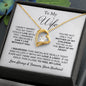 TO MY WIFE NECKLACE, ANNIVERSARY GIFT FOR WIFE, WIFE BIRTHDAY GIFT,GIFT FOR WIFE, WIFE NECKLACE, MOTHER DAY GIFT, VALENTINE'S GIFT, FOREVER LOVE NECKLACE