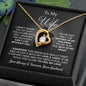 TO MY WIFE NECKLACE, ANNIVERSARY GIFT FOR WIFE, WIFE BIRTHDAY GIFT, GIFT FOR WIFE, WIFE NECKLACE, MOTHER DAY GIFT, VALENTINE'S GIFT, FOREVER LOVE NECKLACE