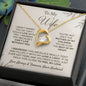 TO MY WIFE NECKLACE, ANNIVERSARY GIFT FOR WIFE, WIFE BIRTHDAY GIFT,GIFT FOR WIFE, WIFE NECKLACE, MOTHER DAY GIFT, VALENTINE'S GIFT, FOREVER LOVE NECKLACE