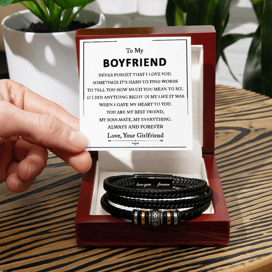 Love You Forever Bracelet | Birthday Gift From Girlfriend| Men's Jewelry | Father's Day Gift | Bracelet For Boyfriend | Gift For Soulmate| Gift For Him |Gift For Boyfriend | Gift For Special Person