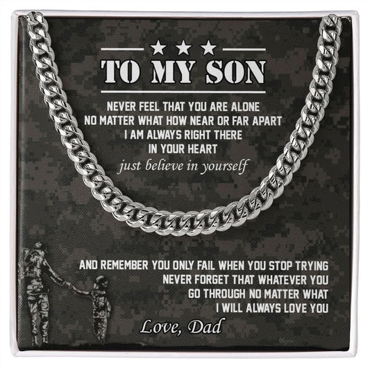 MY SON | BELIEVE IN YOURSELF  | CUBAN LINK CHAIN