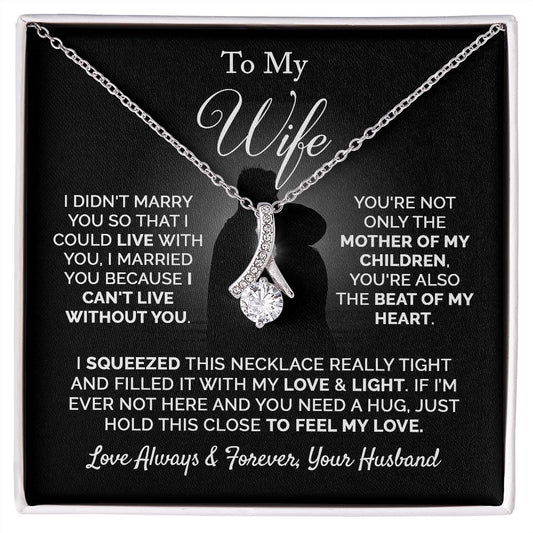 TO MY WIFE NECKLACE,  ANNIVERSARY GIFT FOR WIFE, WIFE BIRTHDAY GIFT, GIFT FOR WIFE, WIFE NECKLACE, MOTHER DAY GIFT, VALENTINE'S GIFT, ALLURING BEAUTY NECKLACE