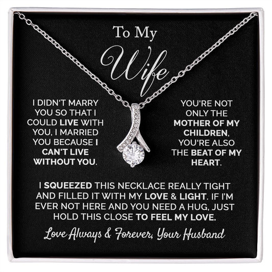 TO MY WIFE NECKLACE,  ANNIVERSARY GIFT FOR WIFE, WIFE BIRTHDAY GIFT, GIFT FOR WIFE, WIFE NECKLACE, MOTHER DAY GIFT, VALENTINE'S GIFT, ALLURING BEAUTY NECKLACE