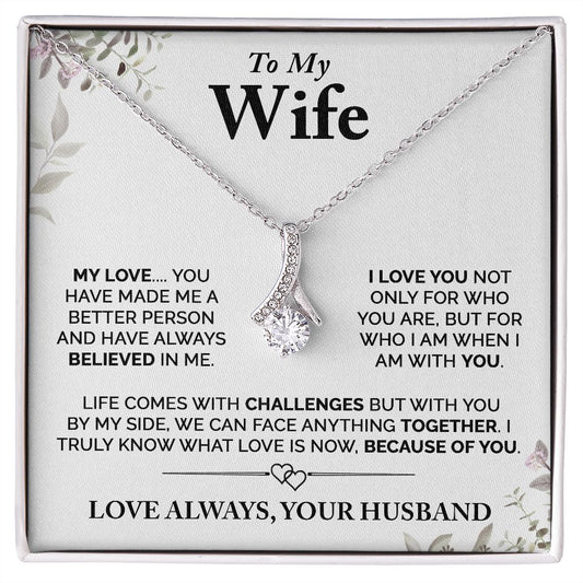 Alluring Beauty Necklace, To My Wife Necklace, Anniversary Gift or For Wife Birthday
