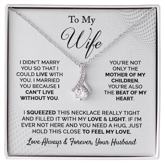 TO MY WIFE NECKLACE,  ANNIVERSARY GIFT FOR WIFE, WIFE BIRTHDAY GIFT, GIFT FOR WIFE, WIFE NECKLACE, MOTHER DAY GIFT, VALENTINE'S GIFT, ALLURING BEAUTY NECKLACE