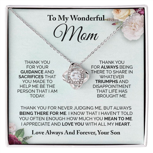 To My Mom Necklace, Mother's Day Gift From Daughter, Mother's Day Gift From Son, Mom Gift From Son, Mom Necklace, Birthday Gift, Mother's Day Necklace, Mom Christmas Gift