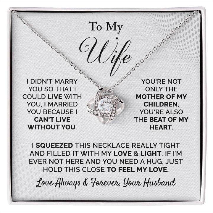 Heart To My Wife Necklace, Anniversary Gift For Wife Birthday Gift