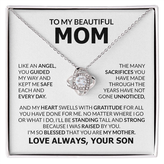 To My Beautiful Mom  I'm So Blessed Necklace, Mom Gift, Mom Necklace, Mom Birthday Gift from Daughter, Mom Gift from Son, Mother's Day Gifts