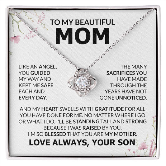 To My Beautiful Mom  I'm So Blessed Necklace, Mom Gift, Mom Necklace, Mom Birthday Gift from Daughter, Mom Gift from Son, Mother's Day Gifts