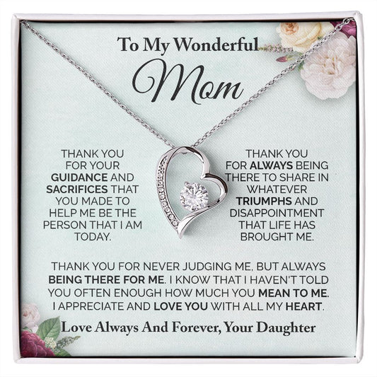 To My Mom Heart Necklace, Mother's Day Gift From Daughter, Mother's Day Gift From Son, Mom Gift From Son, Mom Necklace, Birthday Gift, Mother's Day Necklace, Mom Christmas Gift