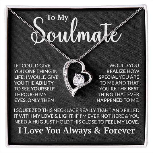 To My Soulmate Necklace, Forever Love Necklace, Valentine Gift For Her, Gift For Soulmate, Gift For Wife Girlfriend, Gift for Wife, Birthday Gift for Wife, Birthday Gift for Girlfriend