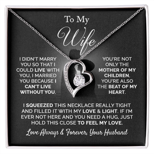 TO MY WIFE NECKLACE,  ANNIVERSARY GIFT FOR WIFE, WIFE BIRTHDAY GIFT, GIFT FOR WIFE, WIFE NECKLACE,  MOTHER DAY GIFT, VALENTINE'S GIFT, FOREVER  LOVE NECKLACE